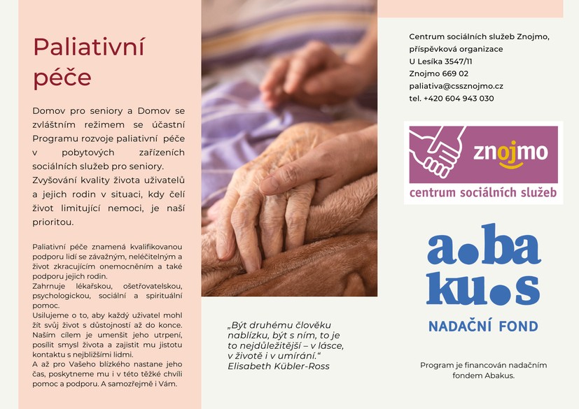 Paliativní péče - úvodní informace