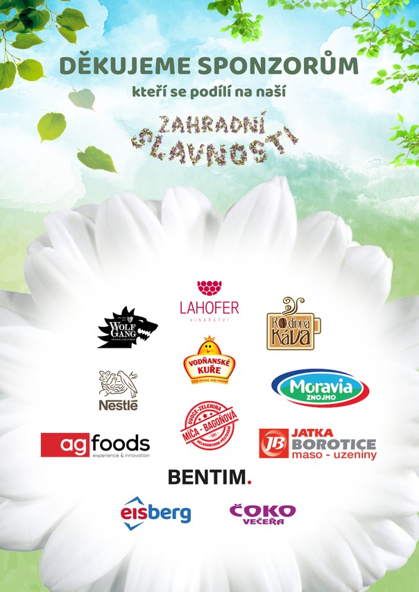 Zahradní slavnost - sponzoři